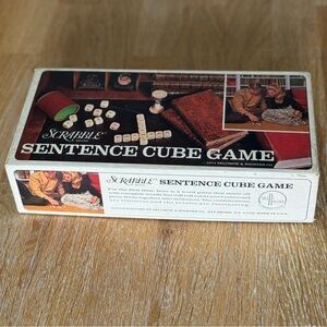 Vintage 1971 Scrabble Sentence Cube Game - Classic Family Fun